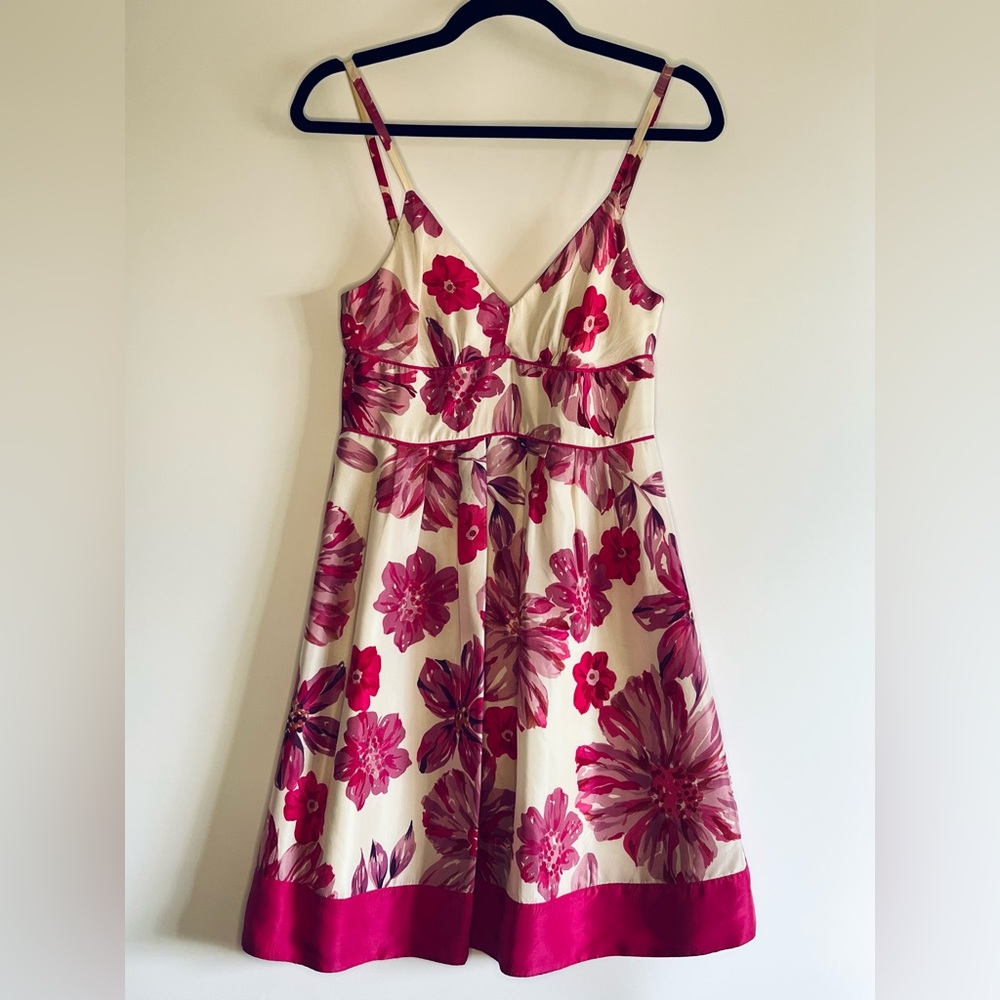 Guess Pink Floral Short Dress, XS/S, A-line
